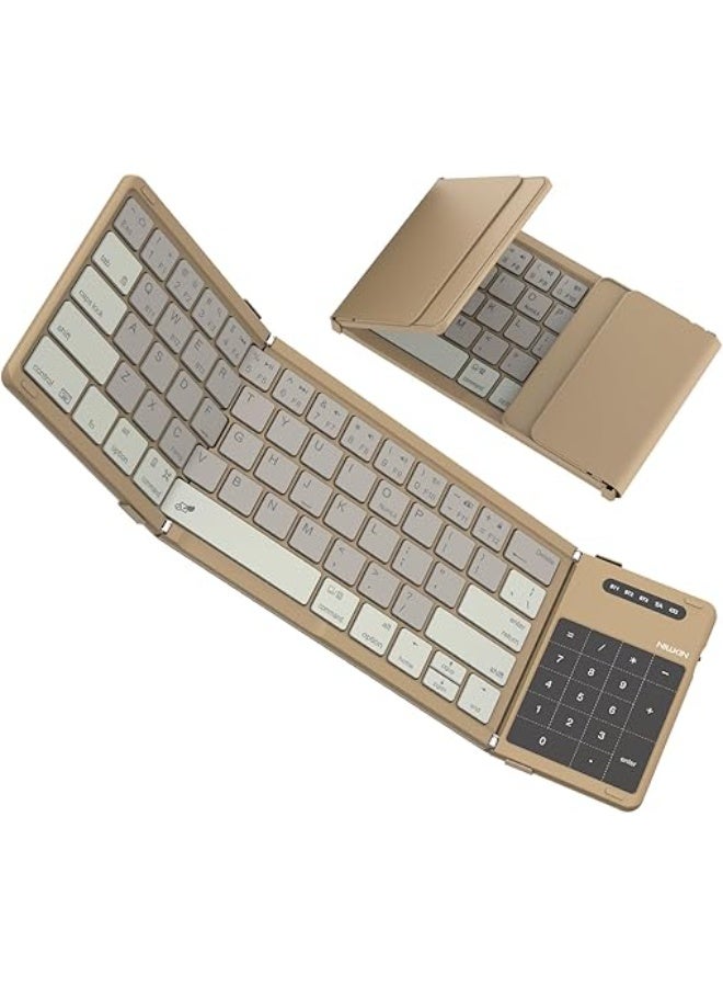 نيلكين لوحة مفاتيح قابلة للطي Nillkin Cube Pocket مع لوحة أرقام تعمل باللمس للاجتماعات والسفر للأجهزة اللوحية والهواتف المحمولة وأجهزة الكمبيوتر المحمولة، لوحة مفاتيح كاملة الحجم (صغيرة) - Image 1